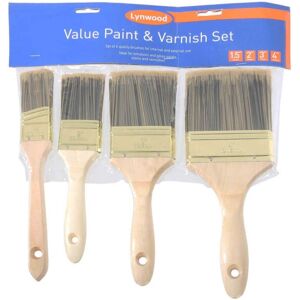 XS-Stock.com Ltd Lynwood Value Paint & Varnish Brush Set 4 Pack 38-100mm XS-Stock.com Ltd Lynwood Value Paint & Varnish Brush Set 4 Pack 38-100mm