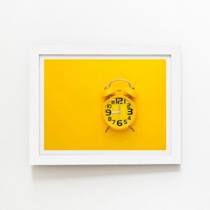 WRT Ltd Yellow Alarm Clock Art Prints - 20" x 30" - Black frame WRT Ltd Yellow Alarm Clock Art Prints - 20" x 30" - Black frame