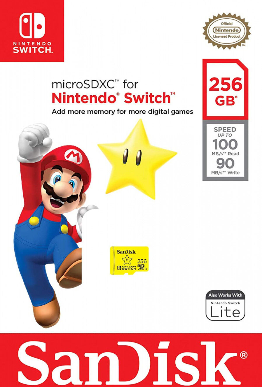 The Chelsea Gamer Sandisk 256GB MicroSDXC Memory Card for Nintendo Switch