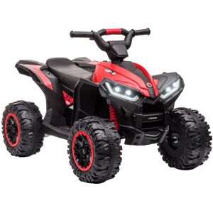 MHSTAR UK LTD HOMCOM 12V Electric Quad Bikes for Kids Ride On Car ATV Toy, with Forward Reverse Functions, LED Headlights, for Ages 3-5 Years - Red