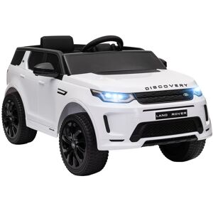 MHSTAR UK LTD AIYAPLAY Land Rover Discovery Sport Licensed Kids Electric Car, 12V Ride on Car with Remote Control, LED Lights Music Horn, for 3-6 Years - White