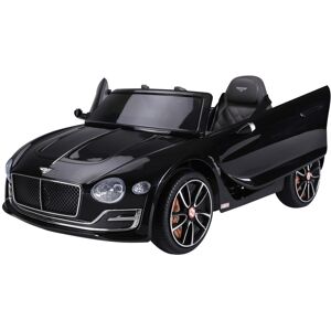 MHSTAR UK LTD HOMCOM Electric Ride-on Car w/ LED Lights Music Parental Remote Control Black