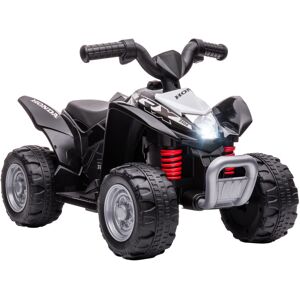 MHSTAR UK LTD AIYAPLAY Honda Licensed Kids Electric Quad Bike 6V ATV Ride On 1.5-3 Years Black