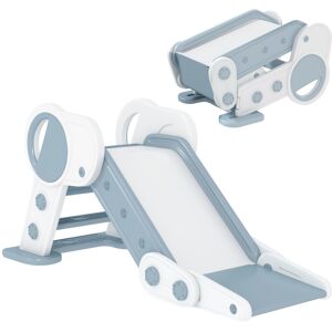 MHSTAR UK LTD AIYAPLAY Foldable Kids Slide Indoor, Freestanding Baby Slide for 1.5-3 Years Old, Grey