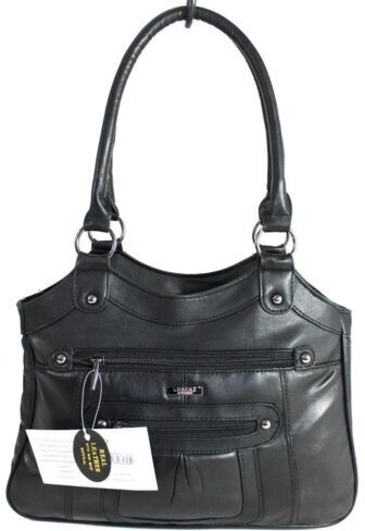 aroonz trading limited Lorenz Large Double Handle Women Real Leather Shoulder Bag Handbag Purse