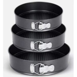 MantraRaj Infotech LTD. Round Springform Cake Tins Baking Pan Non Stick Carbon Steel 3 Tier Wedding Cake Pan Set