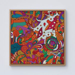 WRT Ltd Mehndi Design Framed Canvas - 10" x 10" - Pine WRT Ltd Mehndi Design Framed Canvas - 10" x 10" - Pine