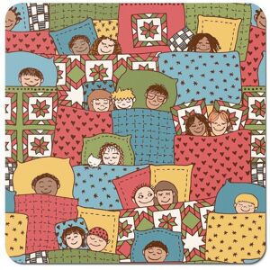 WRT Ltd Hand Drawn Sleeping Doodle Faces Coasters WRT Ltd Hand Drawn Sleeping Doodle Faces Coasters