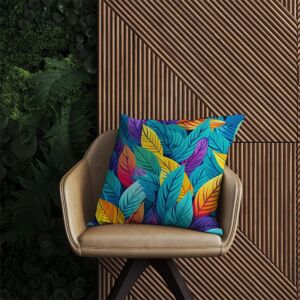 WRT Ltd Bright Colourful Leaves Outdoor Cushion - 60cm x 60cm WRT Ltd Bright Colourful Leaves Outdoor Cushion - 60cm x 60cm