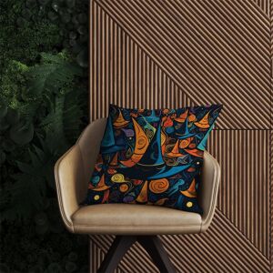 WRT Ltd Imaginative Abstract Witches Hats Outdoor Cushion - 60cm x 60cm WRT Ltd Imaginative Abstract Witches Hats Outdoor Cushion - 60cm x 60cm