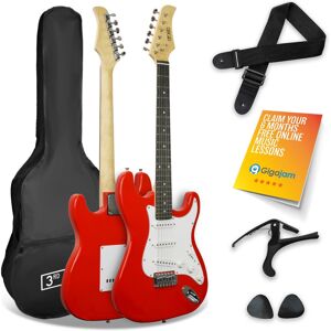 NORMANS (BURTON UPON TRENT) LIMITED 3rd Avenue Full Size Electric Guitar - Red NORMANS (BURTON UPON TRENT) LIMITED 3rd Avenue Full Size Electric Guitar - Red