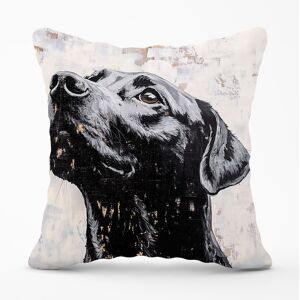 WRT Ltd Banksy Inspired Thoughtful Black Labrador Cushions - 45cm x 45cm WRT Ltd Banksy Inspired Thoughtful Black Labrador Cushions - 45cm x 45cm