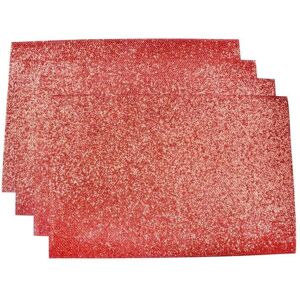 XS-Stock.com Ltd 4 Glitter Sparkle Placemats Dining Kitchen Table Mats - Red XS-Stock.com Ltd 4 Glitter Sparkle Placemats Dining Kitchen Table Mats - Red