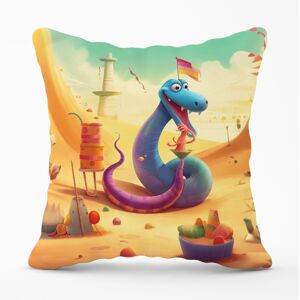 WRT Ltd Snake On A Beach Holiday Cushions - 45cm x 45cm WRT Ltd Snake On A Beach Holiday Cushions - 45cm x 45cm