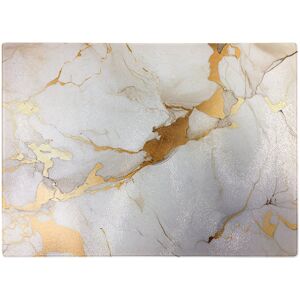 WRT Ltd White Marble With Gold Glass Chopping Board WRT Ltd White Marble With Gold Glass Chopping Board
