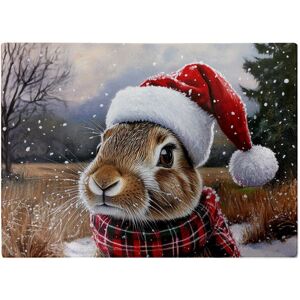 WRT Ltd Snowy Christmas Brown Rabbit Glass Chopping Board WRT Ltd Snowy Christmas Brown Rabbit Glass Chopping Board