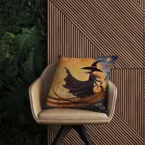 WRT Ltd Whimsical Witch On A Broomstick Outdoor Cushion - 60cm x 60cm WRT Ltd Whimsical Witch On A Broomstick Outdoor Cushion - 60cm x 60cm