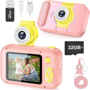 Easy Shopping World Pink Kids Camera with 2.4" Screen, 180° Flip Lens, Games, Music, 32GB SD Card Easy Shopping World Pink Kids Camera with 2.4" Screen, 180° Flip Lens, Games, Music, 32GB SD Card