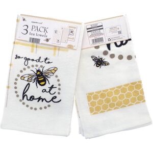 XS-Stock.com Ltd 100% Cotton White Tea Towels Bee at Home Bumblebee Pack Of 3 XS-Stock.com Ltd 100% Cotton White Tea Towels Bee at Home Bumblebee Pack Of 3