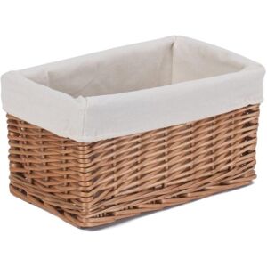 Red Hamper Cotton Lined Double Steamed Storage Wicker Basket - Small Red Hamper Cotton Lined Double Steamed Storage Wicker Basket - Small