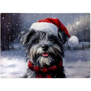 WRT Ltd Christmas Skye Terrier Glass Chopping Board WRT Ltd Christmas Skye Terrier Glass Chopping Board
