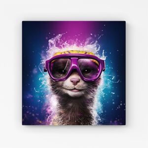 WRT Ltd Splashart Ferret Purple Canvas - Extra Large 40" x 40" WRT Ltd Splashart Ferret Purple Canvas - Extra Large 40" x 40"