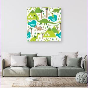 WRT Ltd Baby Dinosaur Print Canvas - Small 10" x 10" WRT Ltd Baby Dinosaur Print Canvas - Small 10" x 10"