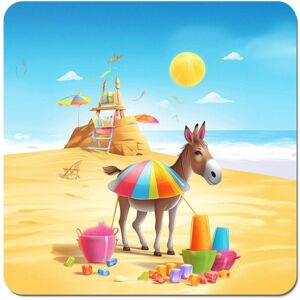 WRT Ltd Donkey On A Beach Holiday Coasters WRT Ltd Donkey On A Beach Holiday Coasters