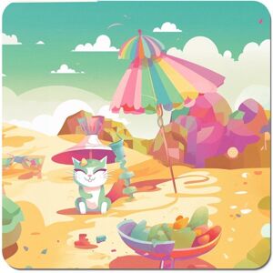 WRT Ltd Kitten On A Beach Holiday Coasters WRT Ltd Kitten On A Beach Holiday Coasters