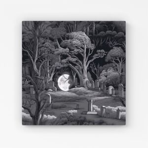 WRT Ltd Eerie Moonlit Cemetery Canvas - Extra Large 40" x 40" WRT Ltd Eerie Moonlit Cemetery Canvas - Extra Large 40" x 40"