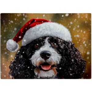 WRT Ltd Christmas Spanish Water Dog Glass Chopping Board WRT Ltd Christmas Spanish Water Dog Glass Chopping Board