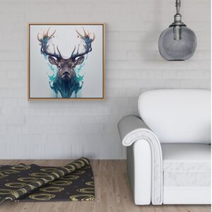 WRT Ltd Stag Face Splashart Framed Canvas - 16" x 16" - Pine WRT Ltd Stag Face Splashart Framed Canvas - 16" x 16" - Pine