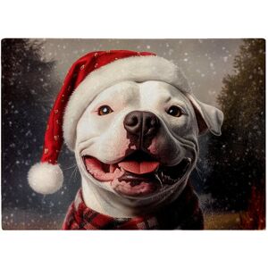 WRT Ltd Christmas Staffy Bull Terrier Dog Glass Chopping Board WRT Ltd Christmas Staffy Bull Terrier Dog Glass Chopping Board