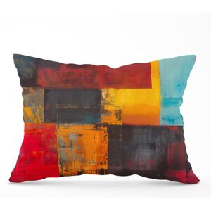 WRT Ltd Golden Blocks Of Abstract Cushions - 33cm x 48cm WRT Ltd Golden Blocks Of Abstract Cushions - 33cm x 48cm