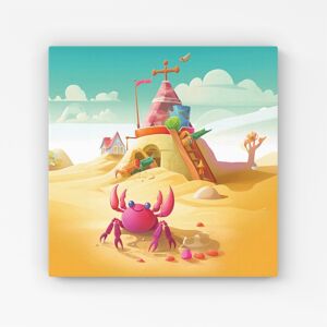 WRT Ltd Pink Crab On A Beach Holiday Canvas - Extra Large 40" x 40" WRT Ltd Pink Crab On A Beach Holiday Canvas - Extra Large 40" x 40"