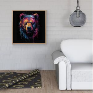 WRT Ltd Splashart Bear Face Framed Canvas - 40" x 40" - Pine WRT Ltd Splashart Bear Face Framed Canvas - 40" x 40" - Pine