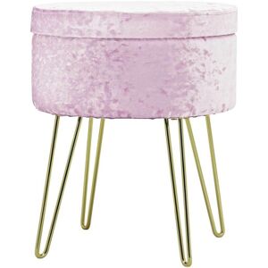 XS-Stock.com Ltd Hodge & Hodge Aria Plush Velvet Storage Stool With Gold Legs - Light Pink Crush XS-Stock.com Ltd Hodge & Hodge Aria Plush Velvet Storage Stool With Gold Legs - Light Pink Crush
