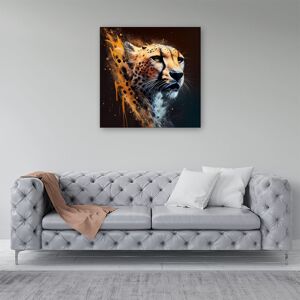 WRT Ltd Cheetah Face Splashart Dark Background Canvas - Small 10" x 10" WRT Ltd Cheetah Face Splashart Dark Background Canvas - Small 10" x 10"