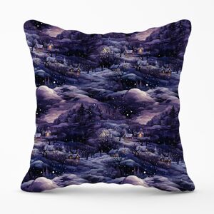WRT Ltd Snowy Christmas Village On A Starry Night Outdoor Cushion - 45cm x 45cm WRT Ltd Snowy Christmas Village On A Starry Night Outdoor Cushion - 45cm x 45cm