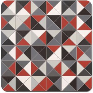 WRT Ltd Grey Red Triangle Geometric Coasters WRT Ltd Grey Red Triangle Geometric Coasters