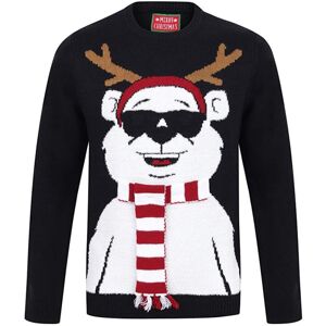 XS-Stock.com Ltd Mens Novelty Christmas Jumper Light Up Knitted Polar Bear - Black - L XS-Stock.com Ltd Mens Novelty Christmas Jumper Light Up Knitted Polar Bear - Black - L