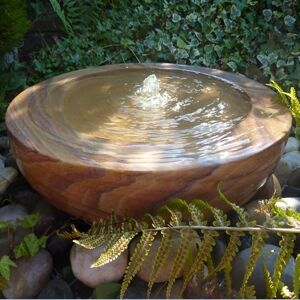 Real Aquatics Babbling Bowl Rainbow Sandstone Garden Water Feature 45cm - White Real Aquatics Babbling Bowl Rainbow Sandstone Garden Water Feature 45cm - White