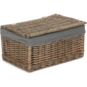 Red Hamper Antique Wash Cotton Lined Storage Basket - Small Red Hamper Antique Wash Cotton Lined Storage Basket - Small