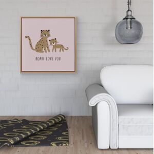 WRT Ltd Roar! Love You Framed Canvas - 40" x 40" - Pine WRT Ltd Roar! Love You Framed Canvas - 40" x 40" - Pine
