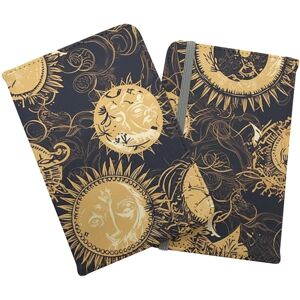 WRT Ltd Moon and Sun Gold Blue Passport Cover WRT Ltd Moon and Sun Gold Blue Passport Cover