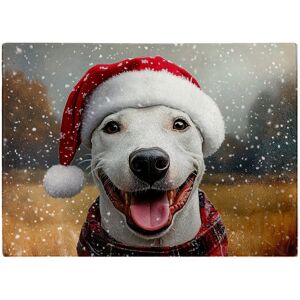 WRT Ltd Christmas English Bull Terrier Glass Chopping Board WRT Ltd Christmas English Bull Terrier Glass Chopping Board