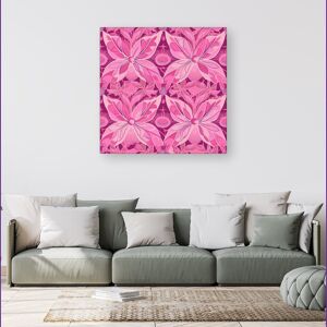 WRT Ltd Pink Abstract Floral Design Canvas - Small 10" x 10" WRT Ltd Pink Abstract Floral Design Canvas - Small 10" x 10"