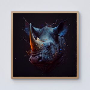 WRT Ltd Rhino Face Splashart Framed Canvas - 10" x 10" - Pine WRT Ltd Rhino Face Splashart Framed Canvas - 10" x 10" - Pine