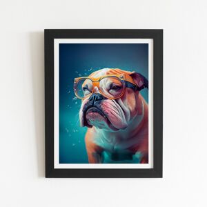 WRT Ltd Bulldog Splashart Art Prints - 8" x 10" - Black frame WRT Ltd Bulldog Splashart Art Prints - 8" x 10" - Black frame