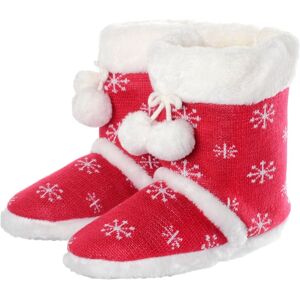 XS-Stock.com Ltd Womens Slipper Boots Soft Fleece Snowflakes - Red - 6 XS-Stock.com Ltd Womens Slipper Boots Soft Fleece Snowflakes - Red - 6